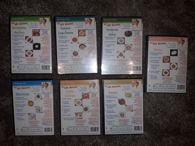LOTE DVDS RECETAS DE COCINA
