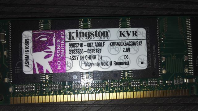 4 modulos memoria RAM PC3200-DDR400 2Gb total