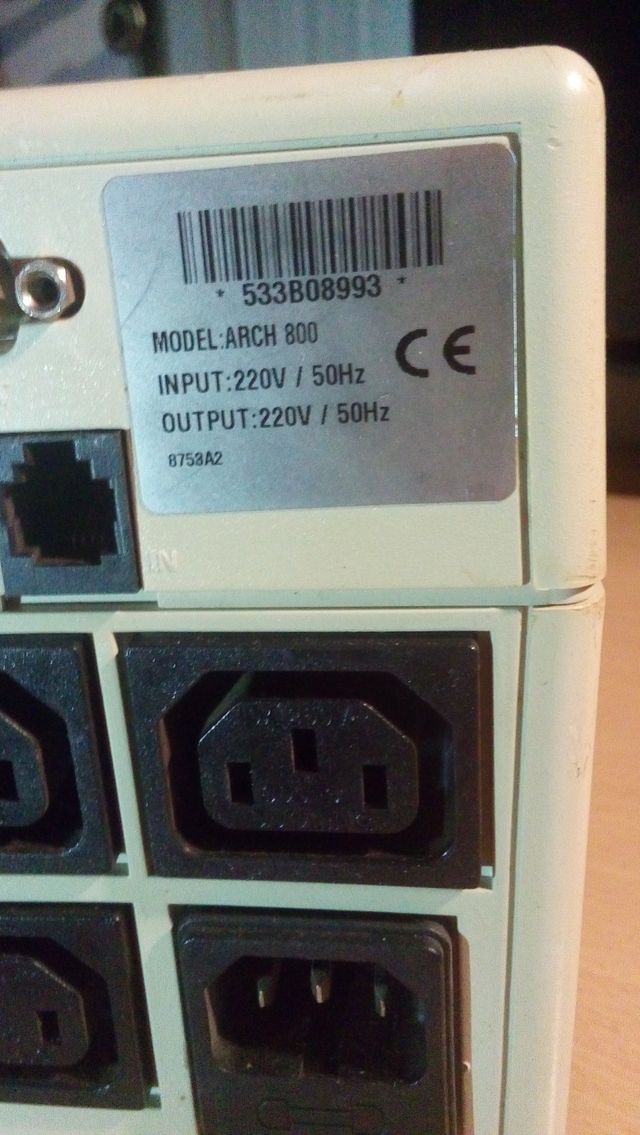 ARCH 800 BATERIA DE ALIMENTACION
