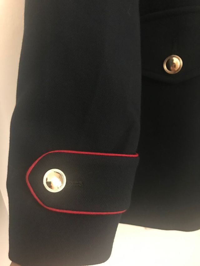 Abrigo azul marino tipo casaca