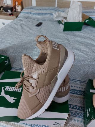 puma beige mujer