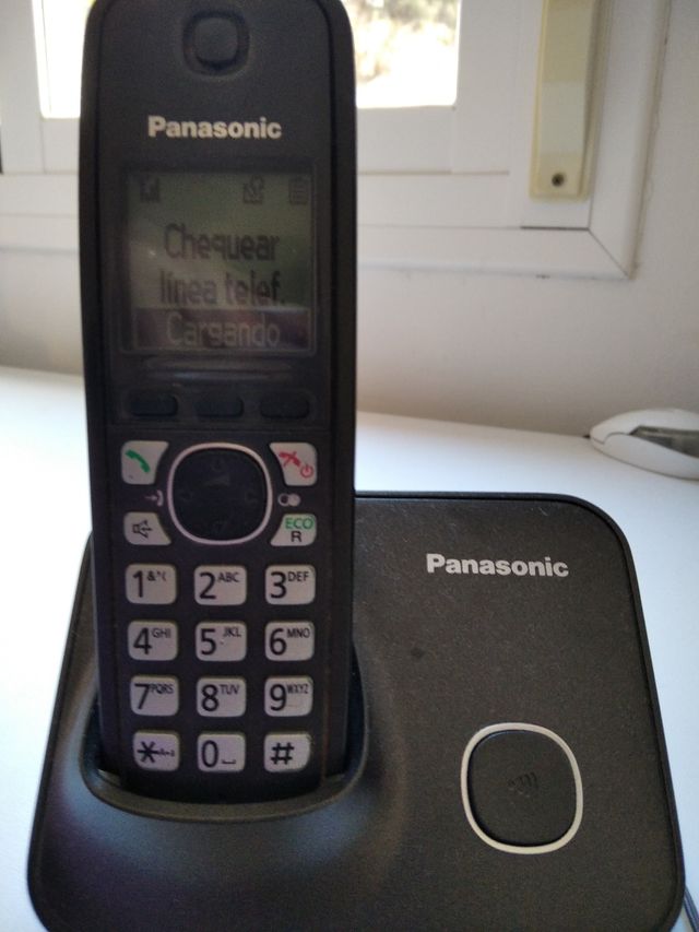 telefono fijo Panasonic con pilas recargables