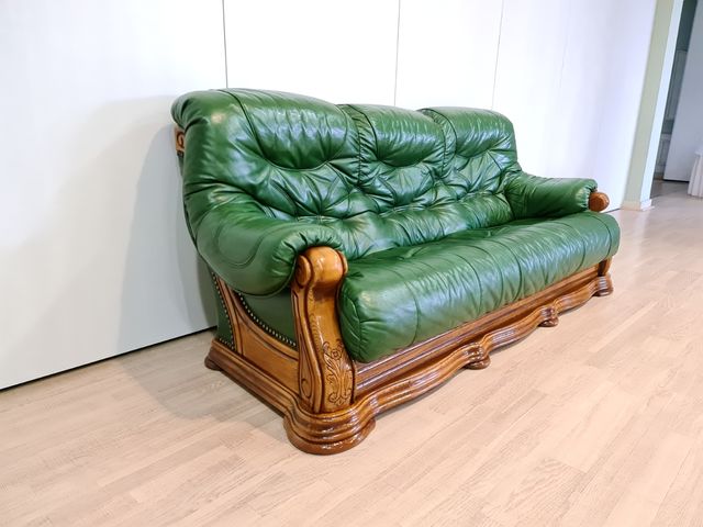 Sofas De Piel Y Roble color Verde Rusticos