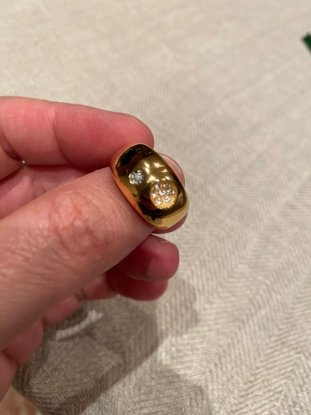 Anillo marca morellato acero bañado talla 14