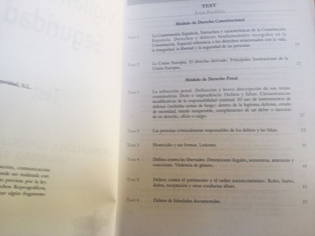 Libro vigilante de seguridad test evaluación