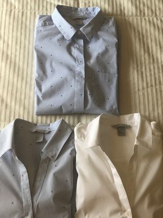 Lote de 3 camisas mujer H&M, manga larga. de segunda Lote de 3 camisas mujer H&M, manga larga. de segunda