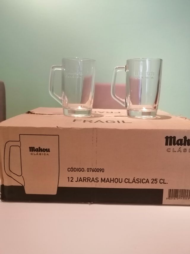 Jarras de cerveza Mahou 25cl