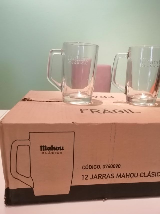 Jarras de cerveza Mahou 25cl