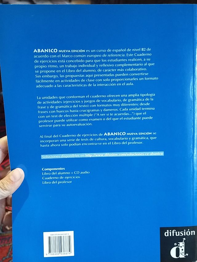 Cuaderno de ejercicios ABANICO B2