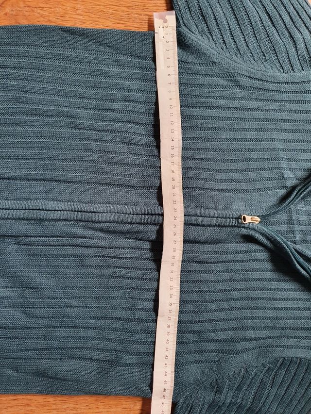 Chaqueta Azul Cerceta Unisex Doble Cremallera Punt