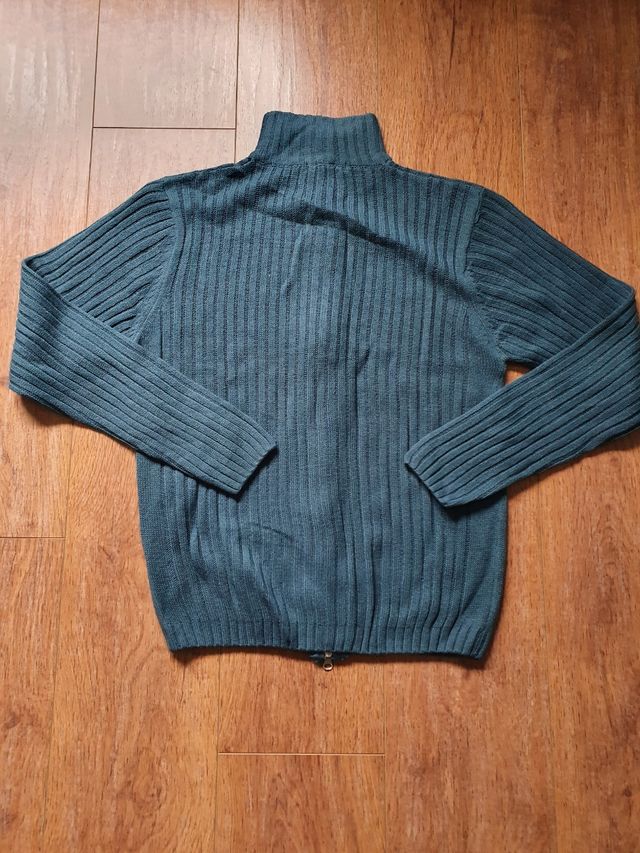 Chaqueta Azul Cerceta Unisex Doble Cremallera Punt