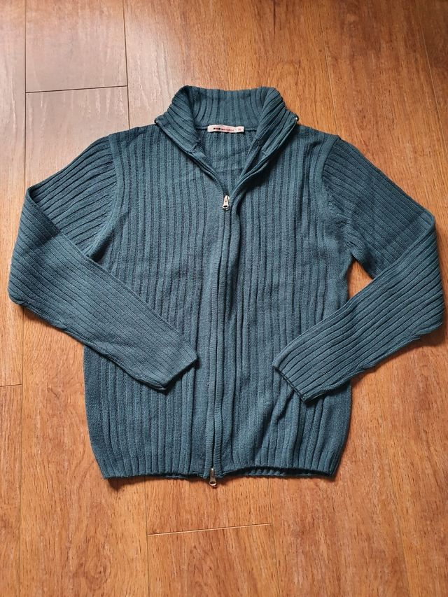 Chaqueta Azul Cerceta Unisex Doble Cremallera Punt