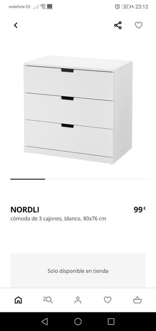 comoda nordli 3 cajones ikea segunda mano comoda nordli 3 cajones ikea segunda mano