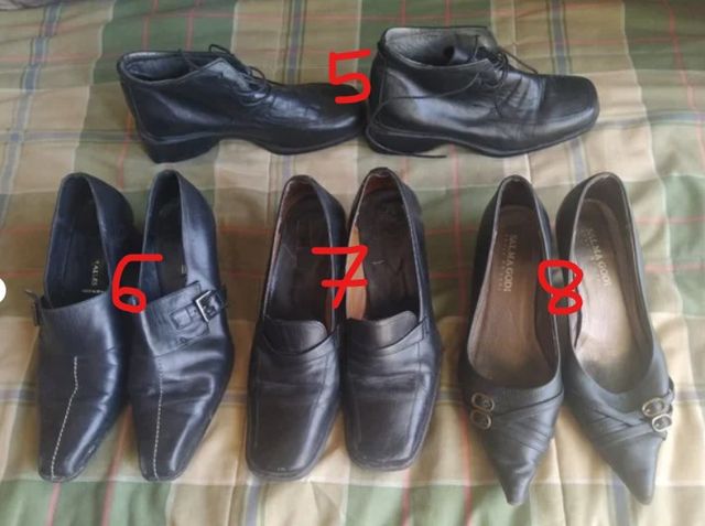 Zapatos de piel n°37 y 38 mujer casi nuevos