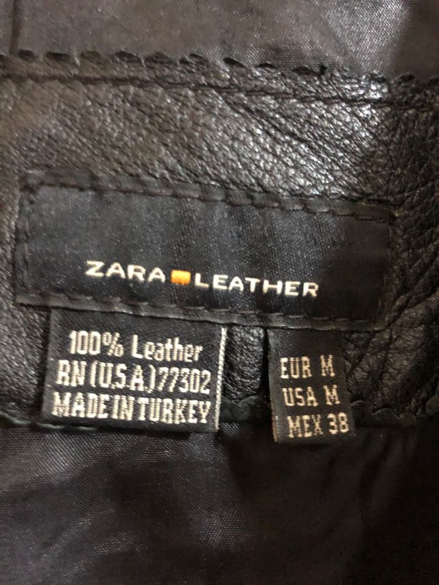 Chaqueta cuero 100% negra mujer