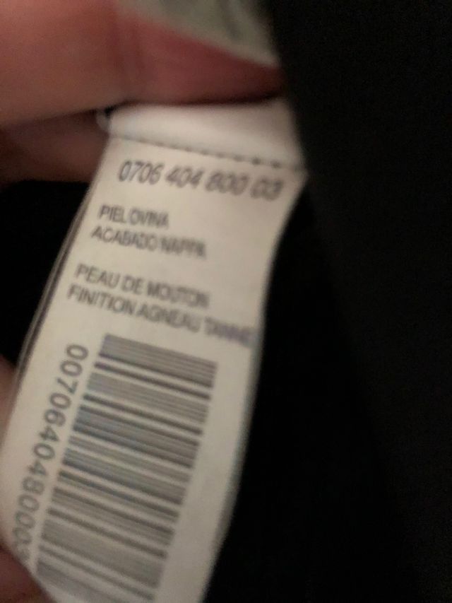 Chaqueta cuero 100% negra mujer