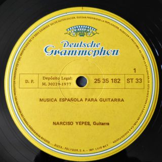 NARCISO YEPES MUSICA ESPAÑOLA PARA GUITARRA 1978