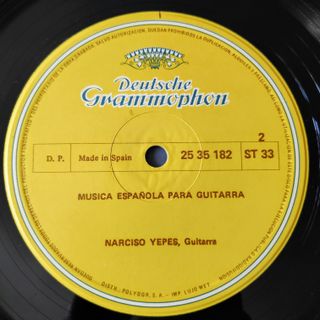 NARCISO YEPES MUSICA ESPAÑOLA PARA GUITARRA 1978