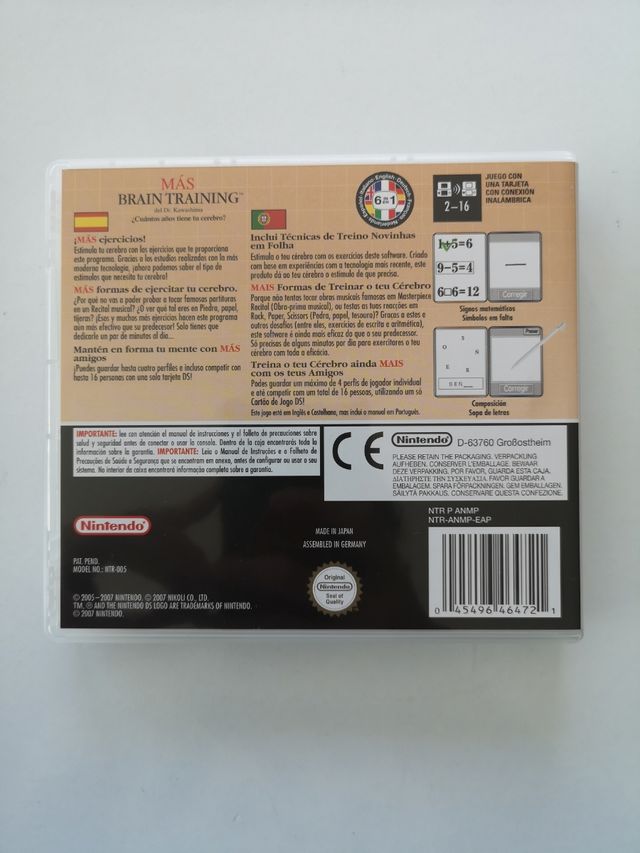 Juego Más brain training Nintendo Ds