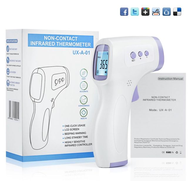 Kit oxiometro y termómetro láser digital