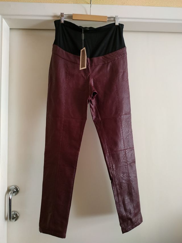 pantalón premamá polipiel