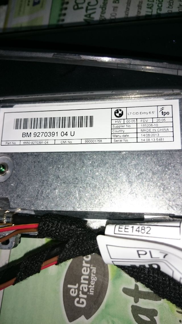 Tela multifunções da série Bmw F--