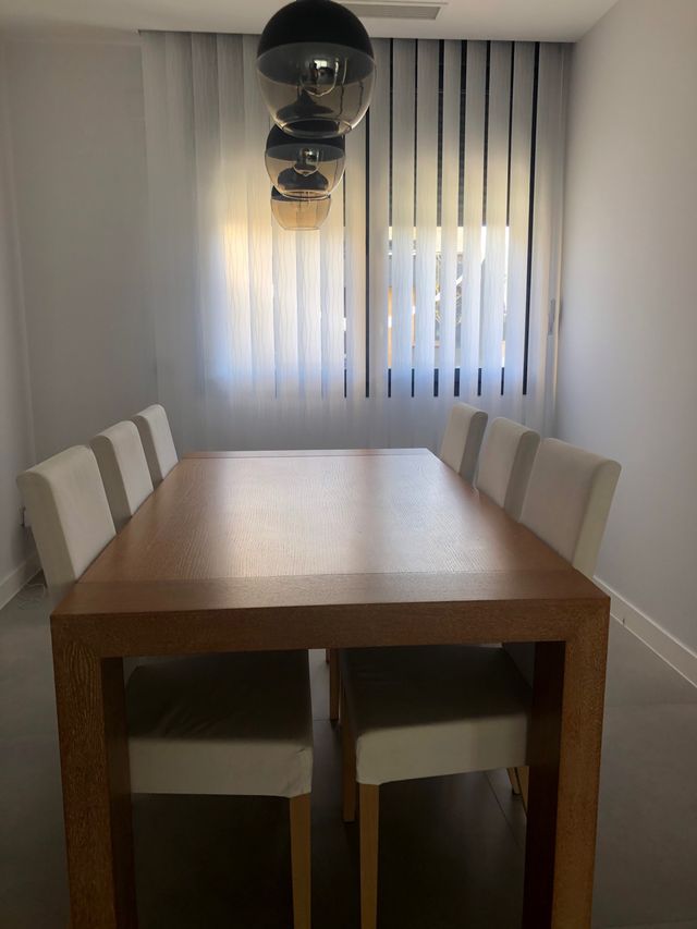 Mesa comedor chapado natural