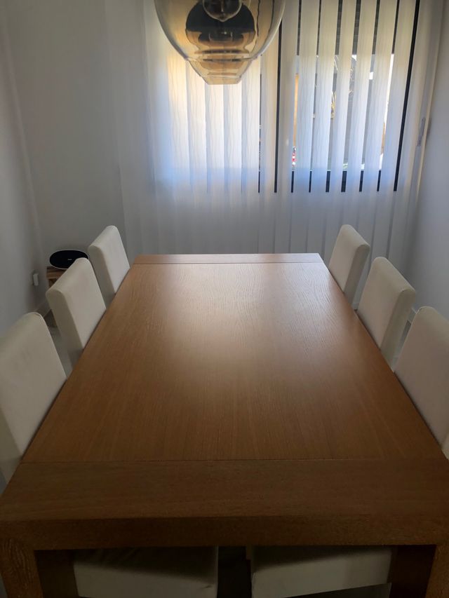 Mesa comedor chapado natural