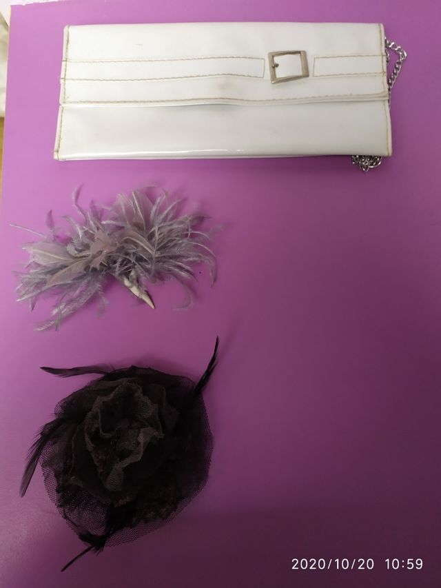 tocados y bolso boda Solo envío