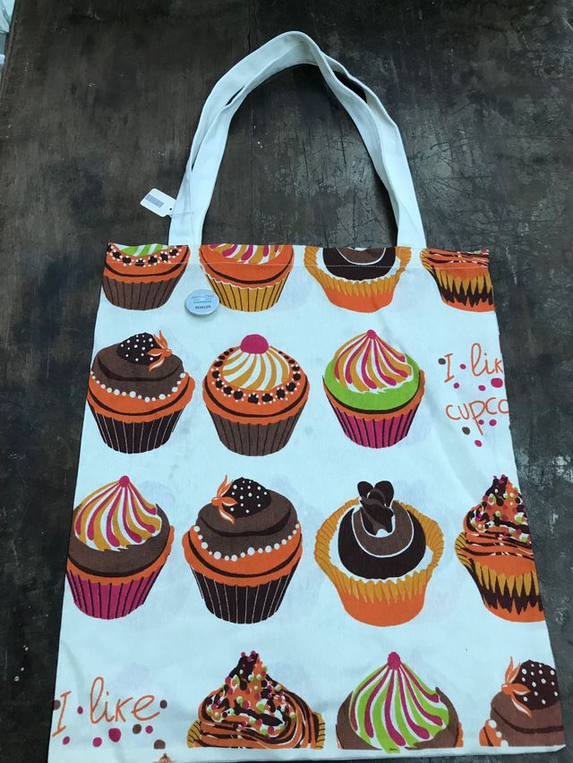 Tote bag I love cupcakes algodón