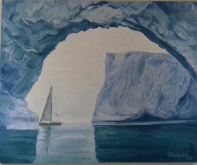 CUADRO PERITO MORENO AL ÓLEO  SOBRE LIENZO.