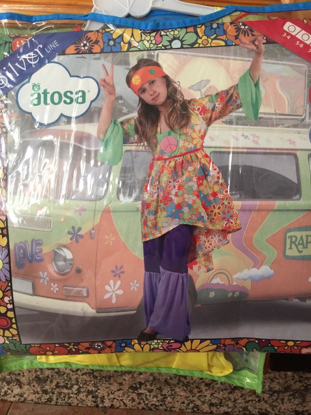 Disfraz de hippie niña