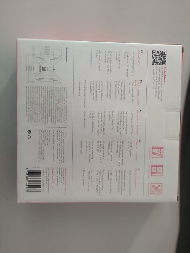 Soporte pared TV hasta 40 pulgadas