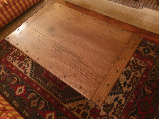 MESA DE ROBLE Y FORJA