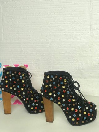 BOTIN JEFFREY CAMPBELL T.38 negro / Cristal