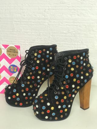 BOTIN JEFFREY CAMPBELL T.38 negro / Cristal