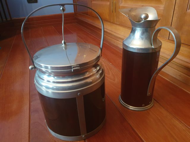 JARRA TERMO Y HIELERA o CUBITERA AÑOS 70