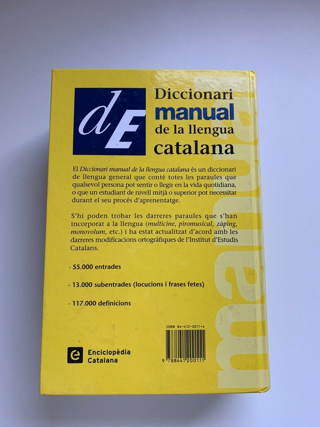 Dizionario manuale della lingua catalana