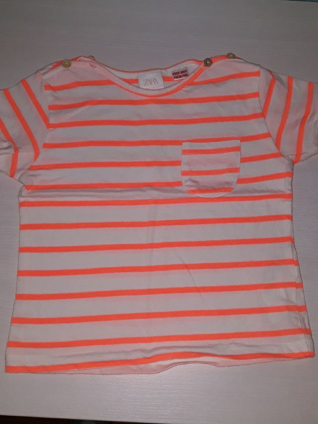 5 camisetas corta 18 24 zara kiabi bebe niño niña