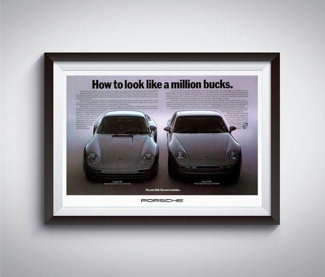 porsche 959 cartel de epoca 