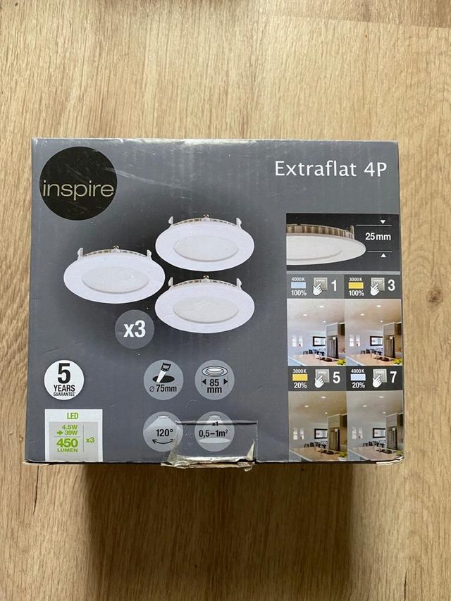 Pack 3 focos led empotrables 4,5w