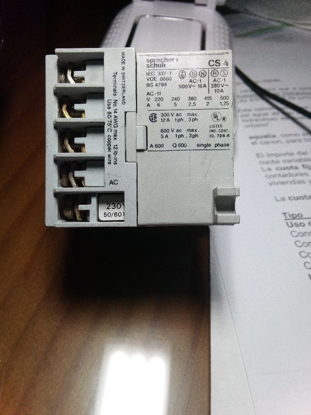 Contactor 4 polos x 10A