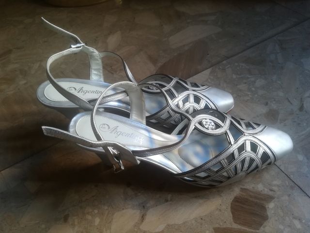 Zapatos de tacón platas