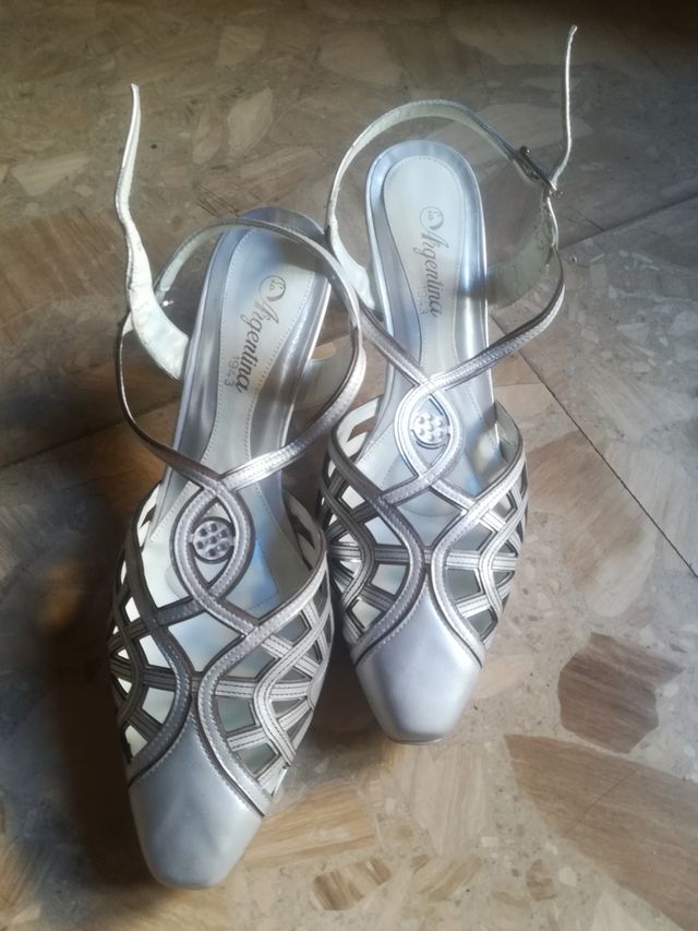 Zapatos de tacón platas