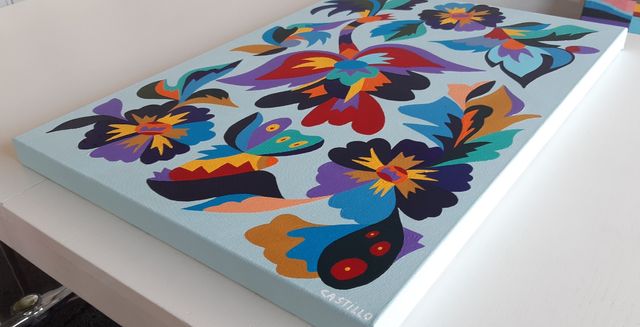 Cuadro acrílico; Colores vivos