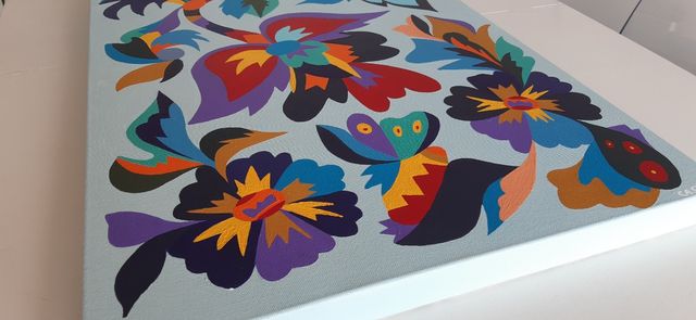 Cuadro acrílico; Colores vivos