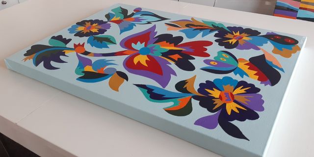 Cuadro acrílico; Colores vivos