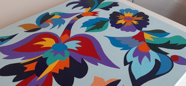 Cuadro acrílico; Colores vivos