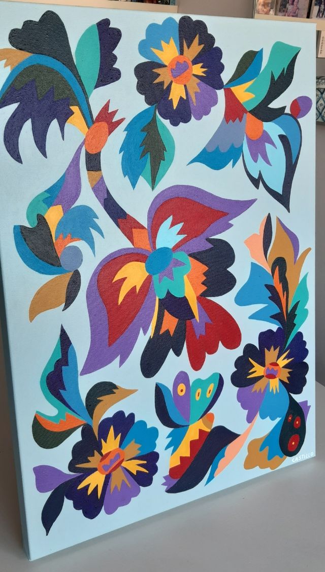 Cuadro acrílico; Colores vivos