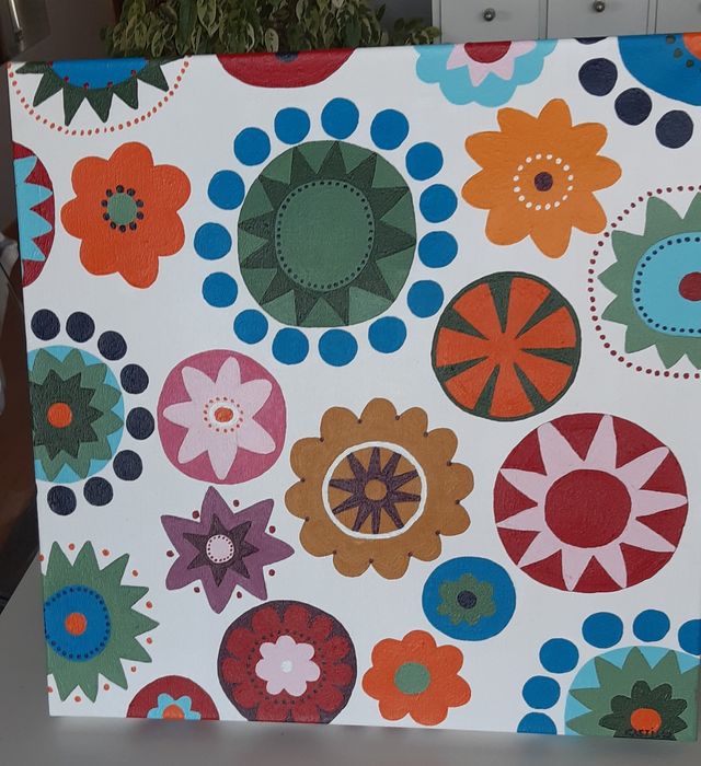 Cuadro acrílico : arte floral